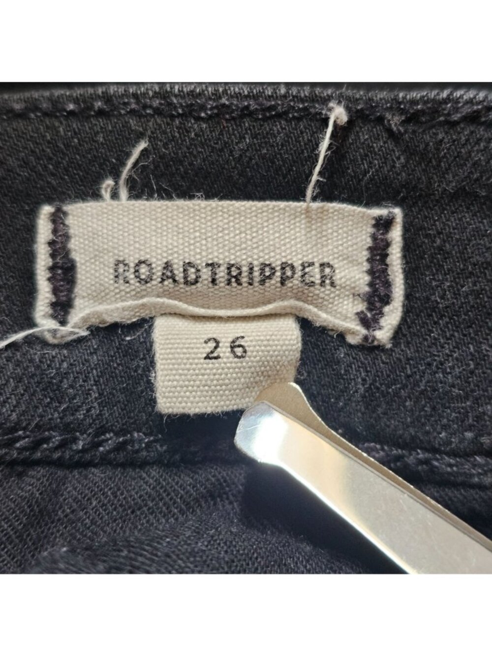 Madewell Jeans Womens 26 28x27 Black Roadtripper Skinny Denim Stretch - Picture 6 of 8